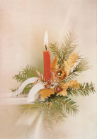 Buon Anno Natale CANDELA Vintage Cartolina CPSM #PBA755.IT - New Year