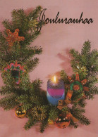 Buon Anno Natale CANDELA Vintage Cartolina CPSM #PBA134.IT - New Year
