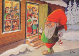 Buon Anno Natale GNOME Vintage Cartolina CPSM #PBA944.IT - Nouvel An