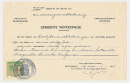 Gemeente Leges 1.- Winterswijk 1945 - Fiscale Zegels