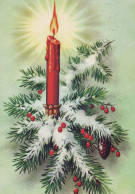 Buon Anno Natale CANDELA Vintage Cartolina CPSM #PBA011.IT - New Year