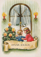 Buon Anno Natale BAMBINO Vintage Cartolina CPSM #PAZ880.IT - Nouvel An