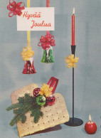Buon Anno Natale CANDELA Vintage Cartolina CPSM #PAZ498.IT - Nouvel An