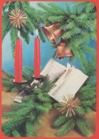 Buon Anno Natale CANDELA Vintage Cartolina CPSM #PAZ558.IT - Nouvel An
