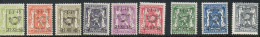 Préos - Série 28 - PO529-PO537 ** / PRE529-PRE537 ** - Typo Precancels 1936-51 (Small Seal Of The State)