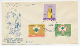 Cover / Postmark Lebanon 1962 Boy Scout Anniversary - Otros & Sin Clasificación