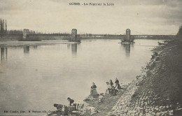 58 - Cosne  Les Ponts Sur La Loire - Lavandières - ** CPA Vierge Avec Belle Animation ** - Cosne Cours Sur Loire