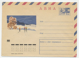 Postal Stationery Soviet Union 1969 Cross Country Skiing - Invierno