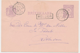 Trein Haltestempel Helder 1887 - Covers & Documents