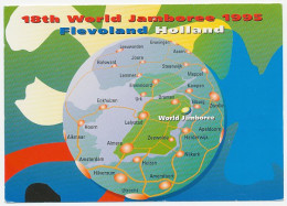 Postcard / Postmark Netherlands 1995 World Jamboree Dronten Flevoland  - Otros & Sin Clasificación