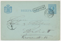 Trein Haltestempel Arnhem 1882 - Lettres & Documents