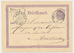 Trein Haltestempel Delft 1875 - Storia Postale