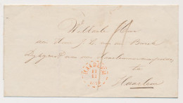 Houtryk Enz - Haarlem 1856 - Gebroken Ringstempel - Cartas & Documentos