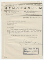 Memorandum PTT Enschede - Hengelo 1944 - Aanvraag Keukenzout - Unclassified