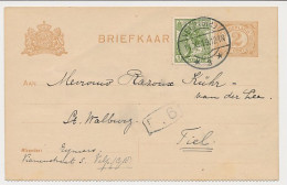 Briefkaart G. 88 B II / Bijfrankering Velp - Tiel 1919 - Entiers Postaux