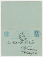 Briefkaart G. 28 Leeuwarden - Wenen Oostenrijk 1890 - Entiers Postaux