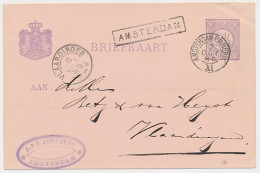Trein Haltestempel Amsterdam 1889 - Cartas & Documentos