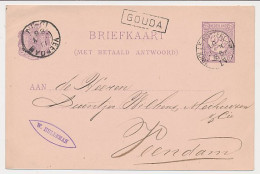 Trein Haltestempel Gouda 1886 - Storia Postale