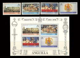 Anguilla 1978 Royalty, Kings & Queens Of England, Queen Elizabeth II, Silver Jubilee Stamps Sheet MNH - Anguilla (1968-...)