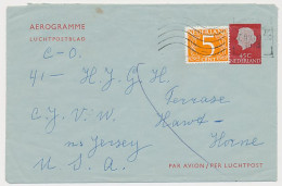 Postblad G. 20 / Bijfrankering Amsterdam - USA 1973 - Entiers Postaux