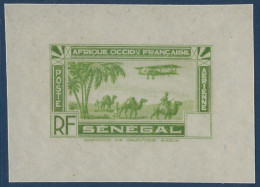 SENEGAL POSTE AÉRIENNE Type B 1935 Epreuve De Couleur Verte & Sans Valeur  RARE - Airmail