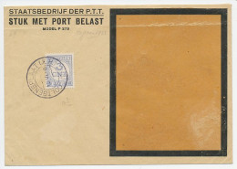 Em. Port 1921 Dienst Envelop Ooltgensplaat  - Zonder Classificatie