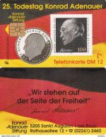 GERMANY - Stamp And Coin, Konrad-Adenauer-Stiftung Variante(O 258), Tirage 15000, 09/92, Mint - O-Series : Séries Client