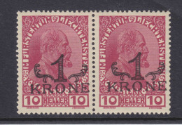 Liechtenstein MiNr. 12I Paar ** + * - Fehldruck - Unused Stamps