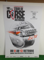 COURSE AUTOMOBILE - TOUR DE CORSE 2018 - AFFICHE POSTER - Coches