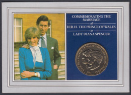 GB Great Britain 1981 Prince Of Wales, Charles, Lady Diana Spencer, Medal, Marriage, Wedding, Royal, Royalty - Famous Ladies