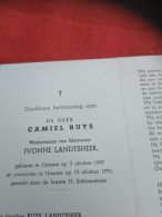 Doodsprentje Camiel Ruys / Hamme 5/10/1909 - 15/10/1992 ( Ivonne Landtsheer ) - Religione & Esoterismo