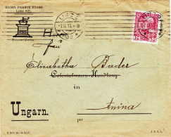 PERFIN,PERFINS,PERFORE,HEINER FRANCK SOHNE LINZ,1910, CAFFE-ZUSTAZ FABRIK COVERS AUSTRIA - Covers & Documents