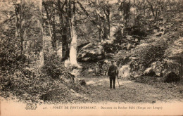 N°2952 W -cpa Forêt Fontainebleau -descente Du Rocher Bébé- - Fontainebleau