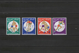 Morocco 1976 Olympic Games Montreal, Wrestling, Cycling, Boxing, Athletics Set Of 4 MNH - Summer 1976: Montreal