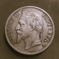 FRANCE  5 Francs Napoléon III 1868 BB  Argent - 5 Francs