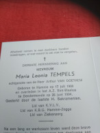 Doodsprentje Maria Leonia Tempels / Hamme 17/7/1909 Dendermonde 26/6/1994 ( Arthur Van Goethem ) - Religion & Esotérisme