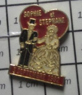 320 Pin's Pins / Belle Qualité & Rare / THEME AUTRES :  MARIAGE SOPHIE STEPHANE 5 SEPTEMBRE 92 - Other & Unclassified