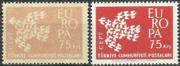 Turkey; 1961 Europa CEPT 75 K. "Abklatsch Print" - Unused Stamps