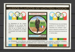 Nicaragua 1975 Olympic Games Montreal, Pierre De Coubertin Gold S/s MNH -scarce- - Ete 1976: Montréal