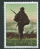 Italia, Italy, Italien, Italie 1967; 50° Della Resistenza Sul Piave. Militare Armato , Nel 1917. - Militaria