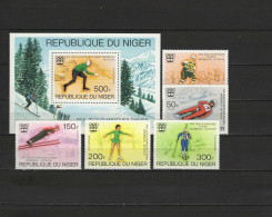 Niger 1976 Olympic Games Innsbruck Set Of 5 + S/s MNH - Invierno 1976: Innsbruck