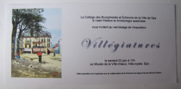 BELGIQUE - LIEGE - SPA - Invitation - A.S.B.L. Histoire Et Archéologie Spadoises - Programas
