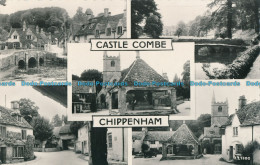 R002672 Castle Combe Chippenham. Multi View. Valentine. RP. 1962 - Monde