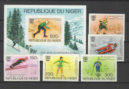 Niger 1976 Olympic Games Innsbruck Set Of 5 + S/s Imperf. MNH -scarce- - Invierno 1976: Innsbruck