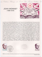 - Document Premier Jour JEAN MONNET (1888-1979) - COGNAC 15.3.1980 - - Sonstige & Ohne Zuordnung