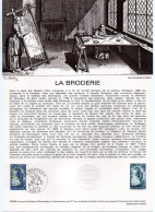 - Document Premier Jour LA BRODERIE - PARIS 29.3.1980 - - Autres & Non Classés