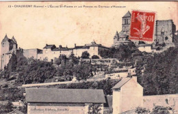 86 - Vienne - CHAVIGNY - L Eglise Saint Pierre Et Les Prisons Du Chateau D Harcourt - Chauvigny