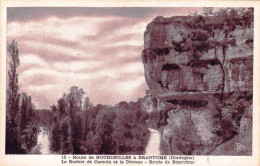 24 - Dordogne -  BRANTOME -  Route De Bourdeille - Le Rocher De Carecin Et La Dronne - Brantome