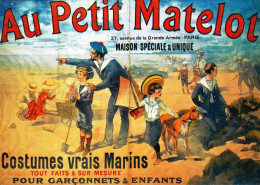 Publicité -  Au Petit Matelot - Avenue De La Grande Armée - Paris - Costumes Vrais Marins - Werbepostkarten