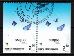 Bosnie En Herzegowina Europa Cept 2003  Paar Gestempeld - 2003